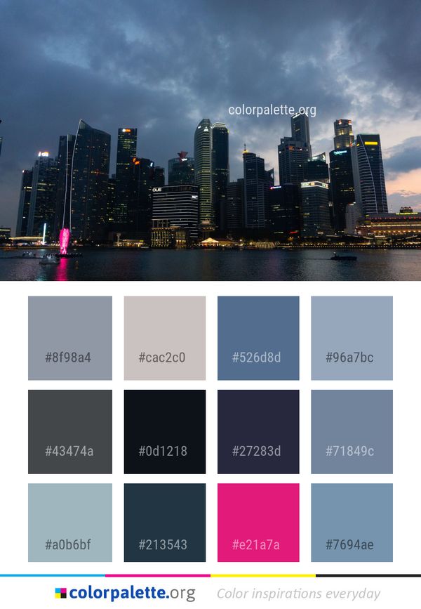 Metropolitan Area Skyline Cityscape Color Palette