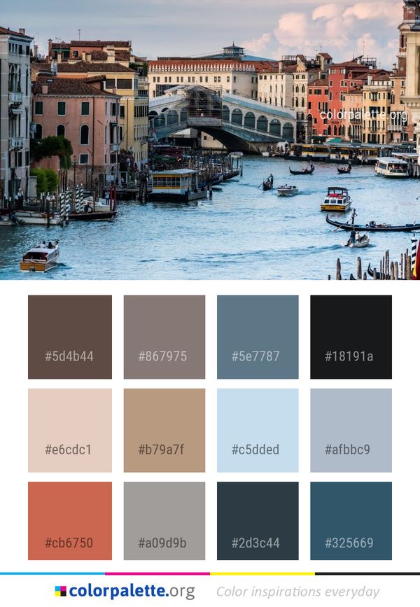 Waterway Water Body Of Color Palette