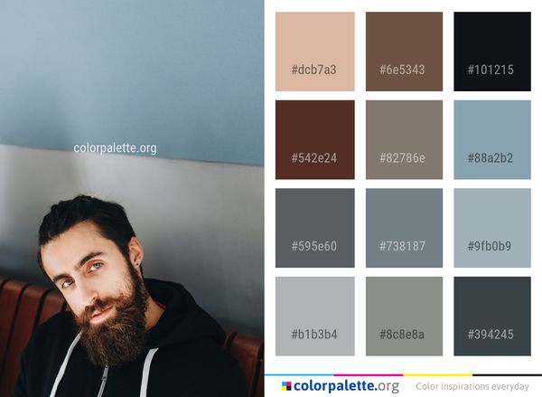 Hair Facial Man Color Palette
