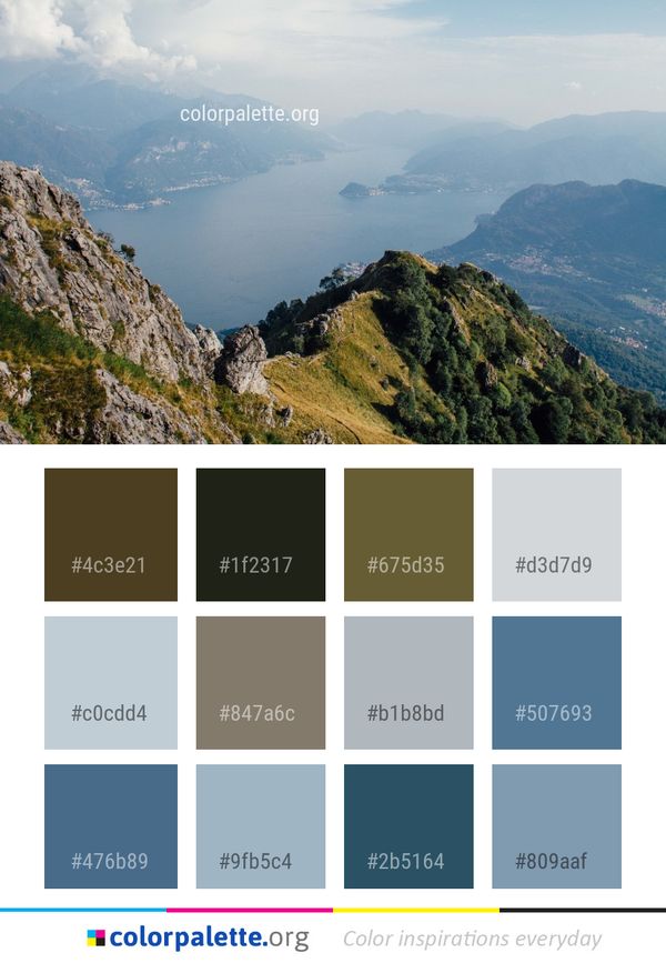 Mountainous Landforms Mountain Range Color Palette