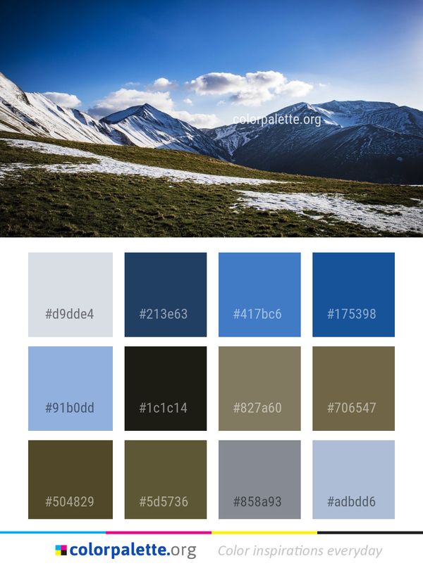 Mountainous Landforms Sky Mountain Color Palette