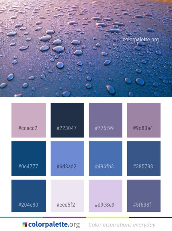 Water Drop Moisture Color Palette