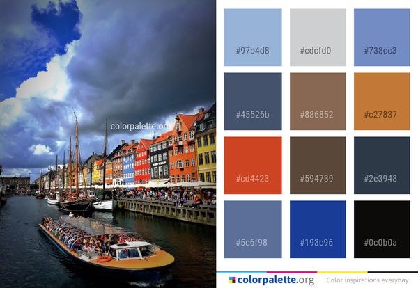 Waterway Sky Water Transportation Color Palette