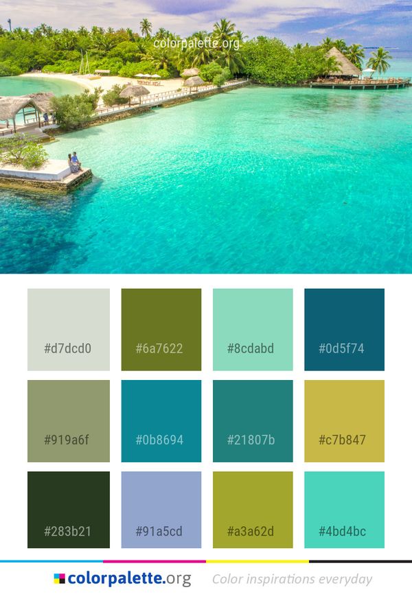 Coastal And Oceanic Landforms Sea Resort Color Palette