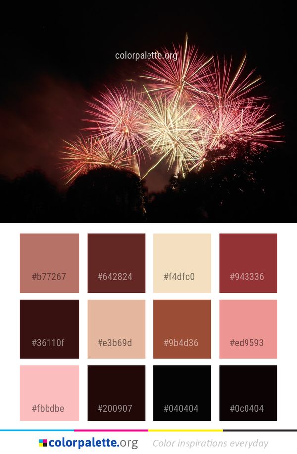 Fireworks Sky Event Color Palette