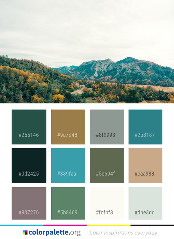 Mountainous Landforms Sky Nature Color Palette