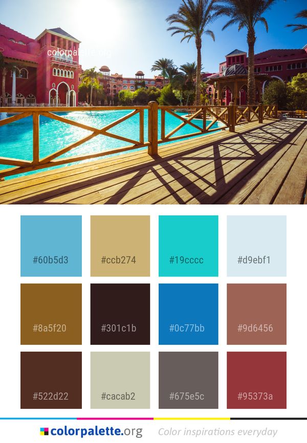 Property Resort Swimming Pool Color Palette
