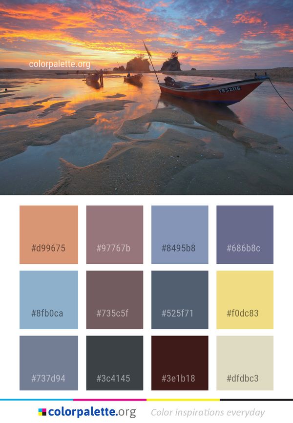 Reflection Sky Water Color Palette