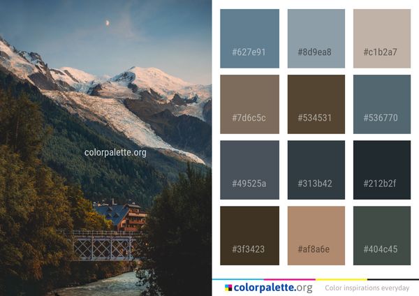 Sky Mountainous Landforms Mountain Color Palette