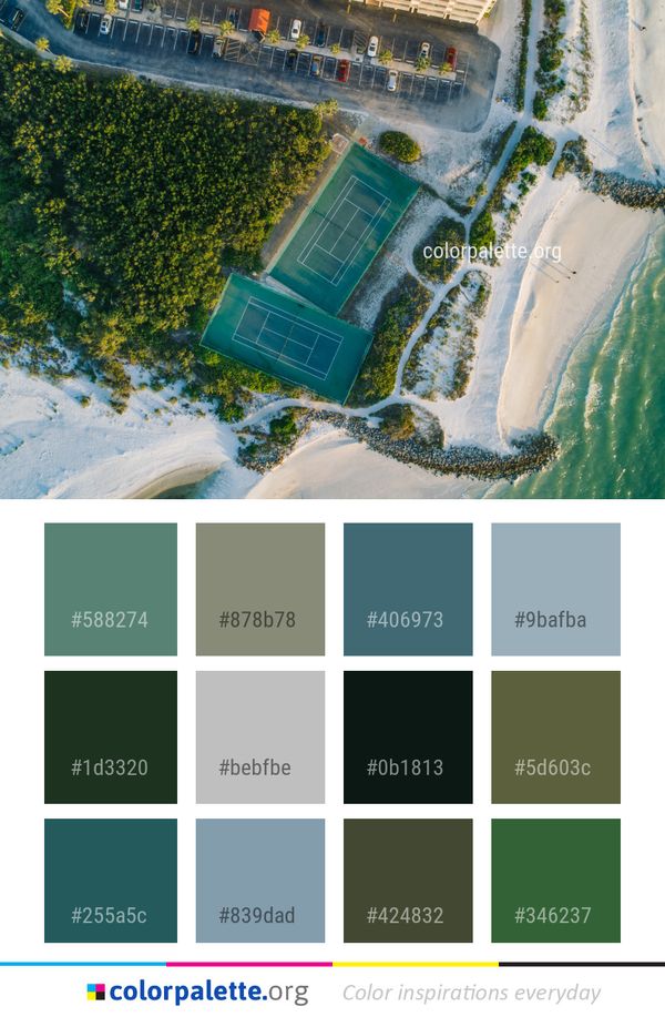 Water Aerial Photography Bird's Eye View Color Palette