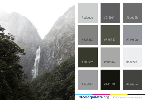Waterfall Nature Body Of Water Color Palette
