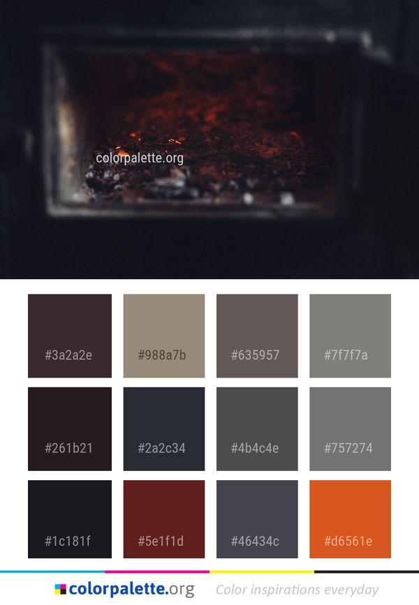 Darkness Heat Macro Photography Color Palette