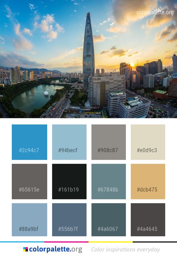 Metropolitan Area Cityscape City Color Palette