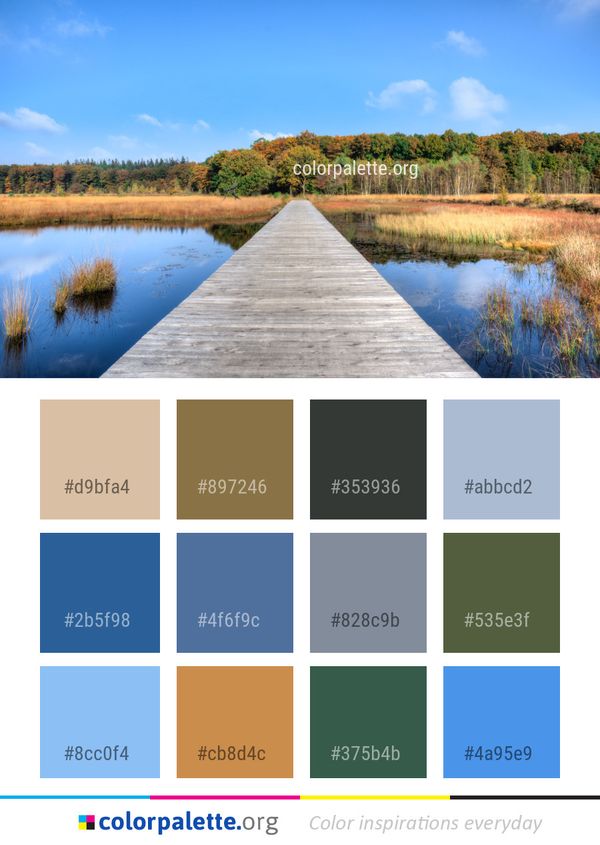 Reflection Waterway Nature Color Palette