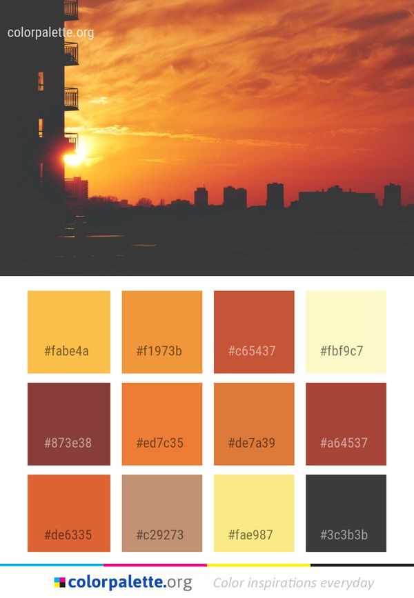 Sky Afterglow Red At Morning Color Palette