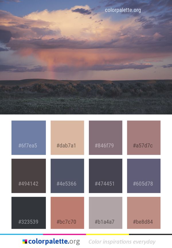Sky Cloud Horizon Color Palette