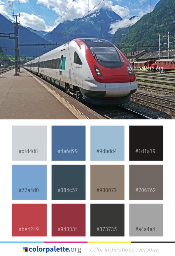 Transport Train Track Color Palette