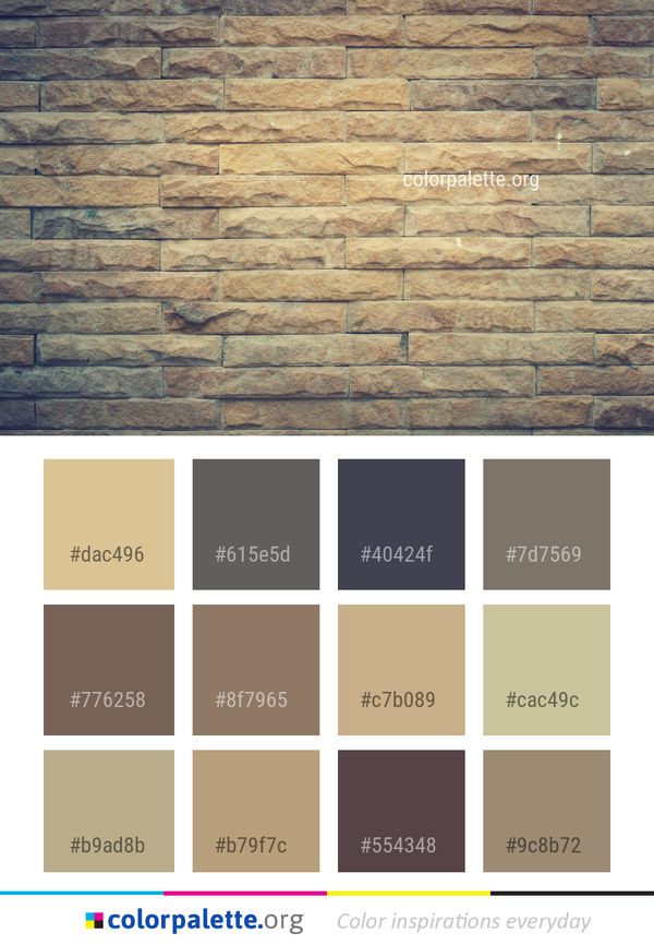 Wall Brickwork Stone Color Palette