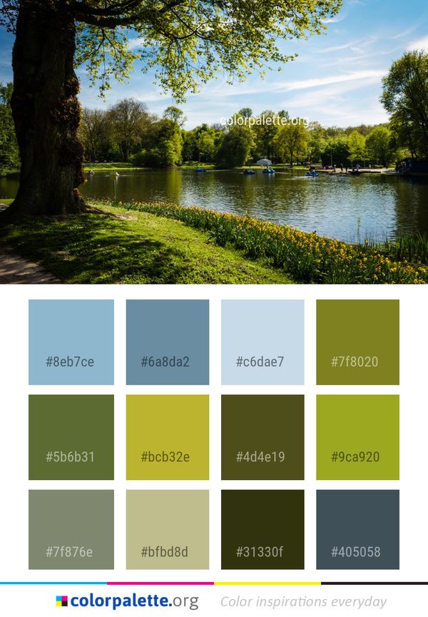 Water Reflection Waterway Color Palette