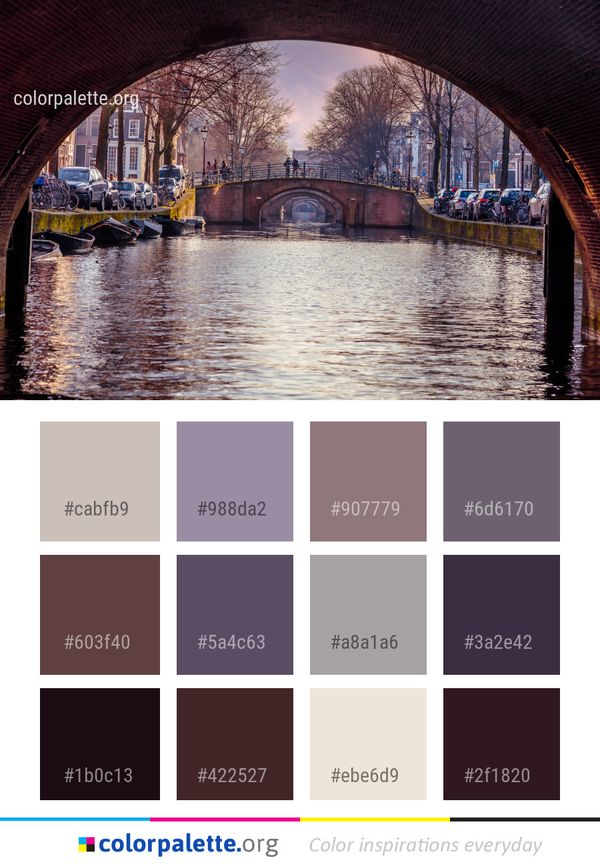 Waterway Reflection Water Color Palette