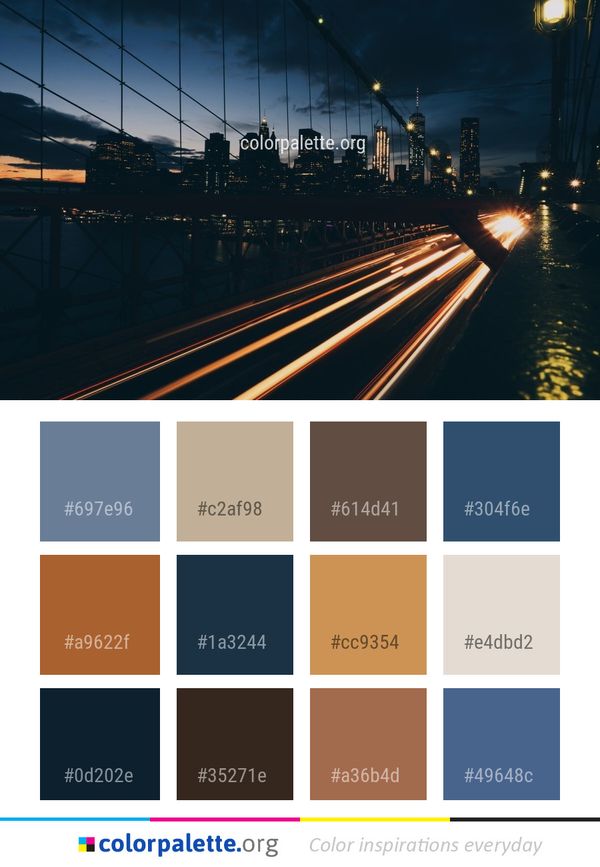 Cityscape Metropolitan Area Reflection Color Palette