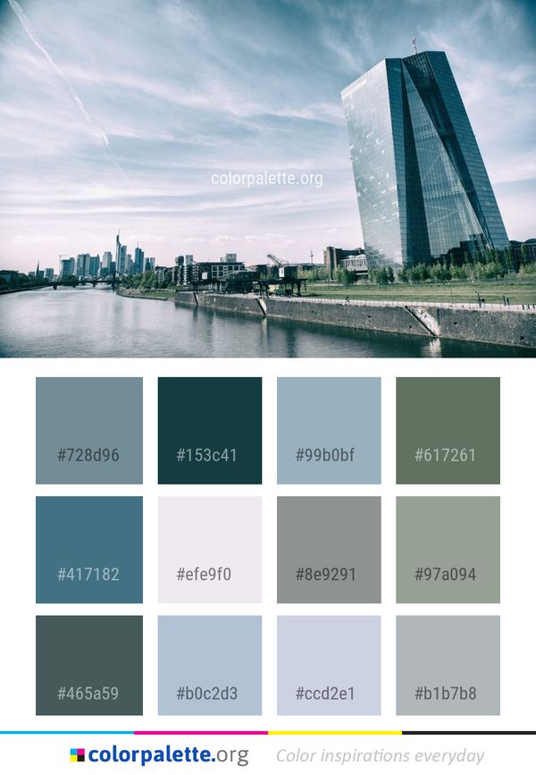 Metropolitan Area Skyscraper Daytime Color Palette