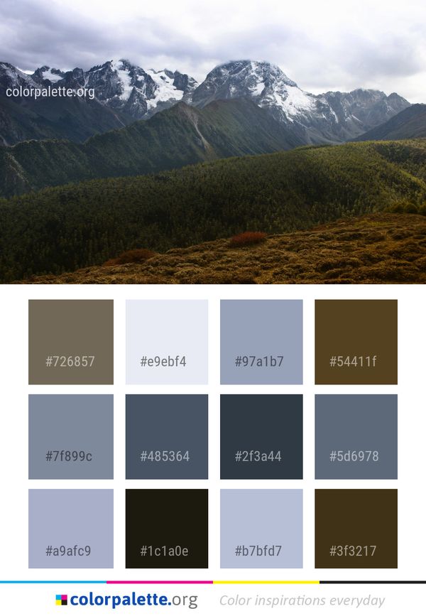 Mountainous Landforms Highland Mountain Color Palette