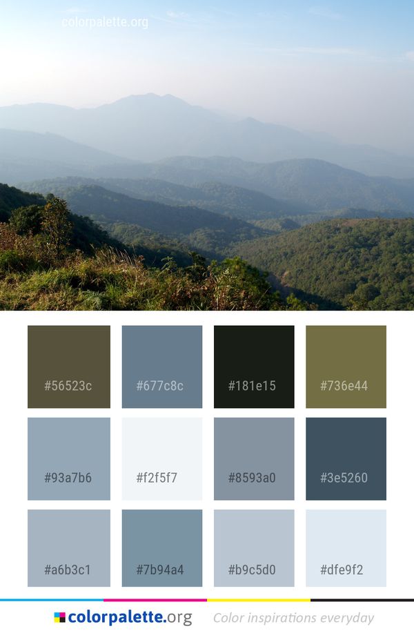 Mountainous Landforms Sky Mountain Color Palette