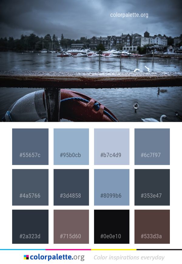 Water Reflection Waterway Color Palette