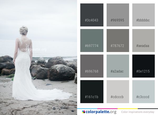 Gown Wedding Dress Photograph Color Palette