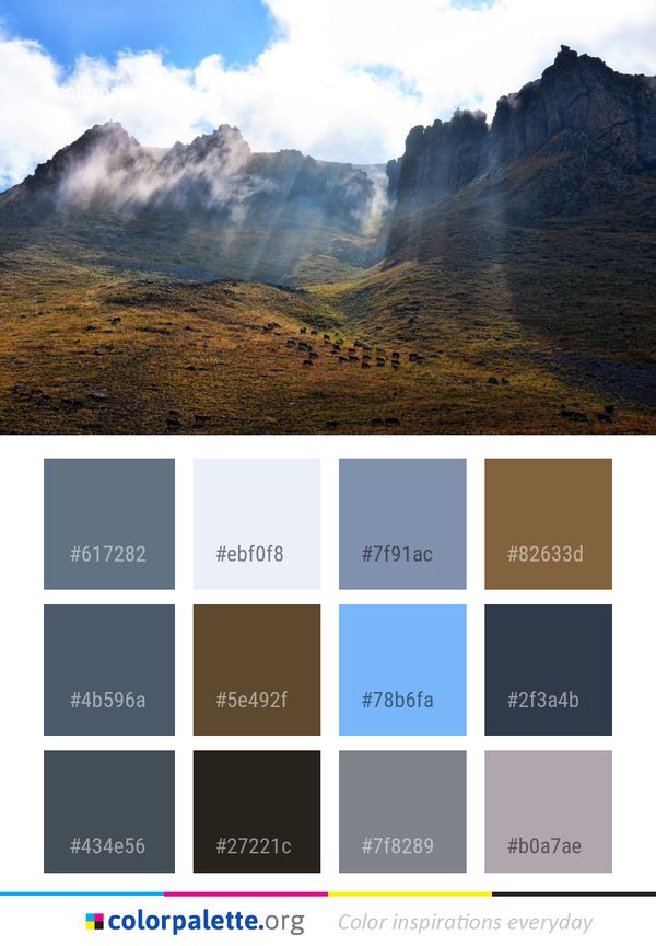 Highland Mountain Mountainous Landforms Color Palette