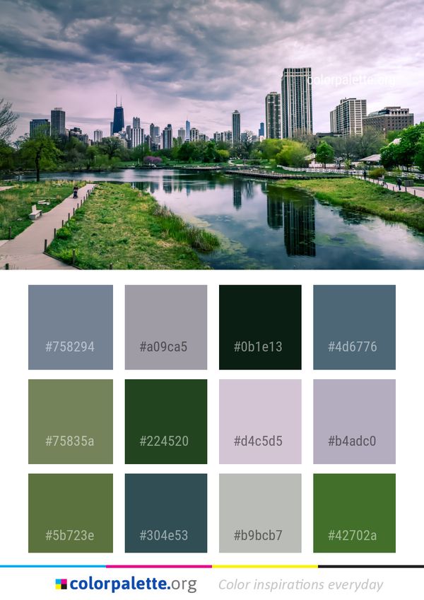 Metropolitan Area Reflection Skyline Color Palette