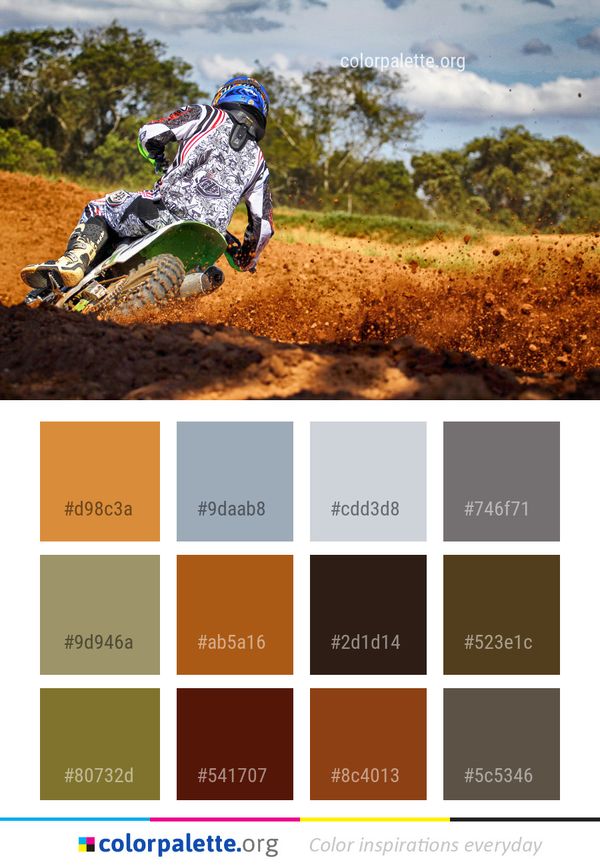 Motocross Soil Off Roading Color Palette