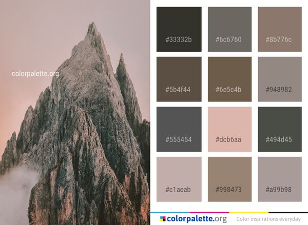 Mountainous Landforms Mountain Range Color Palette