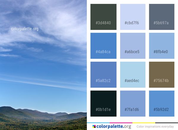 Sky Cloud Highland Color Palette