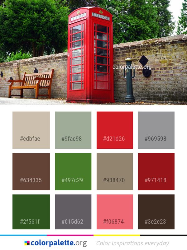 Telephone Booth Public Space Outdoor Structure Color Palette
