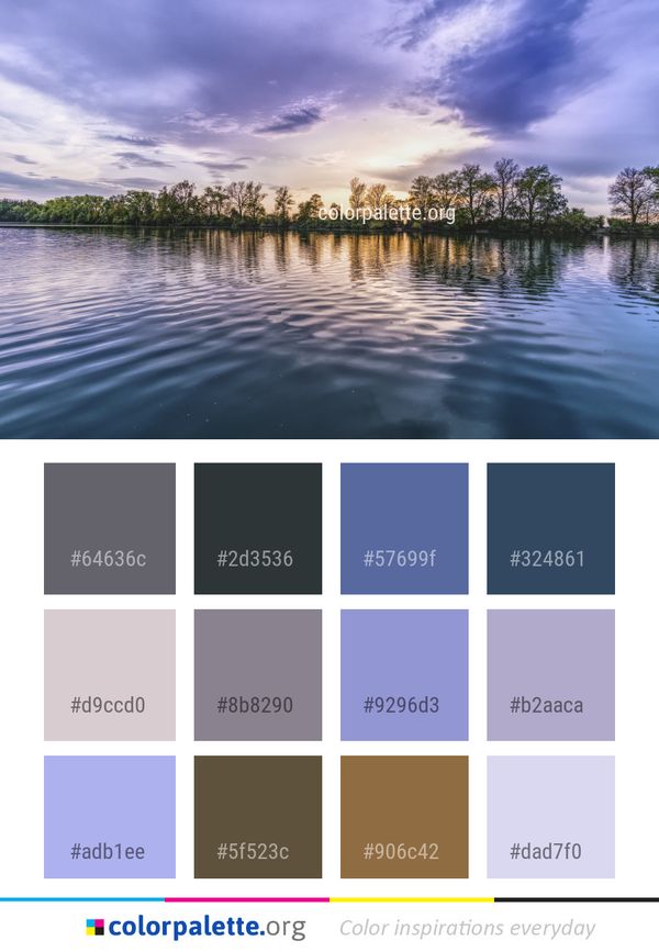 Reflection Waterway Sky Color Palette