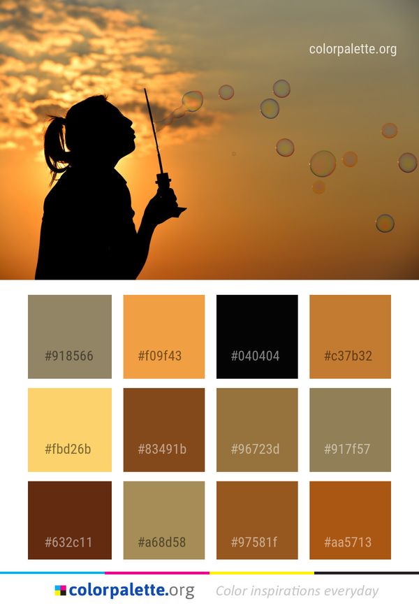 Sky Yellow Silhouette Color Palette