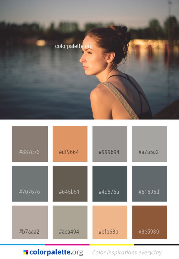 Water Beauty Girl Color Palette