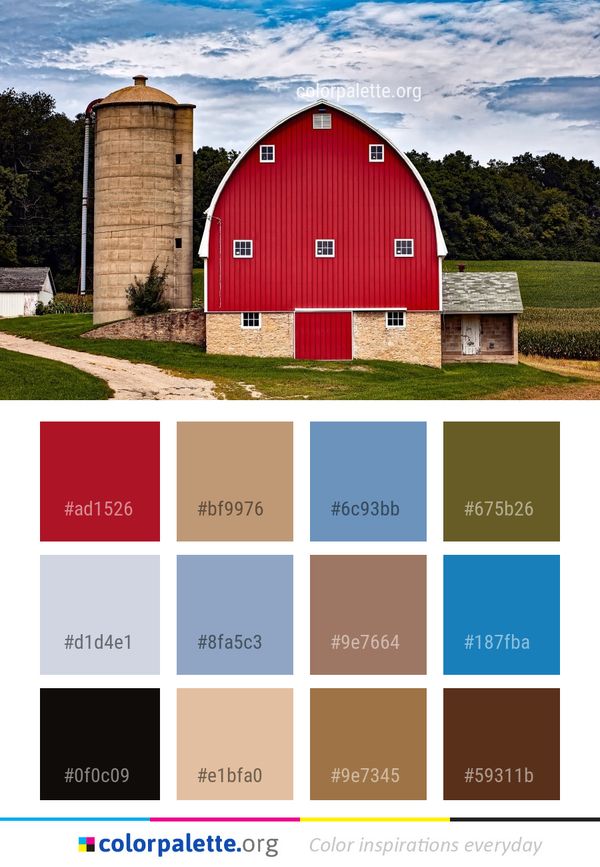Barn Rural Area House Color Palette
