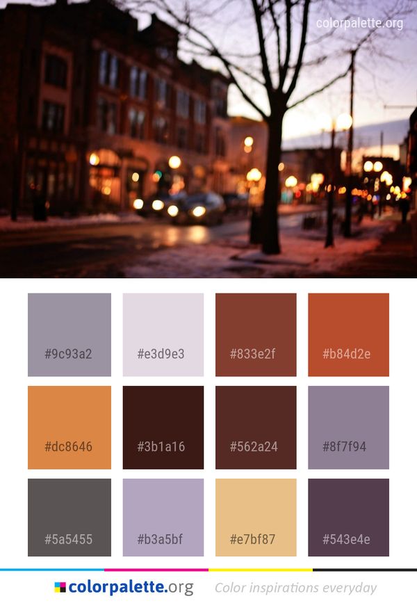 City Night Town Color Palette