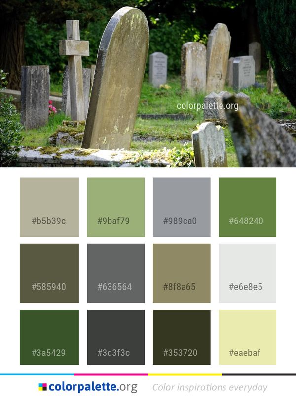 Grave Cemetery Headstone Color Palette