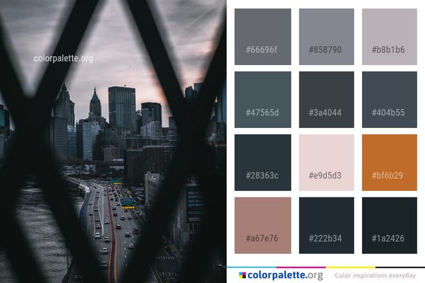 Metropolis Skyscraper Urban Area Color Palette