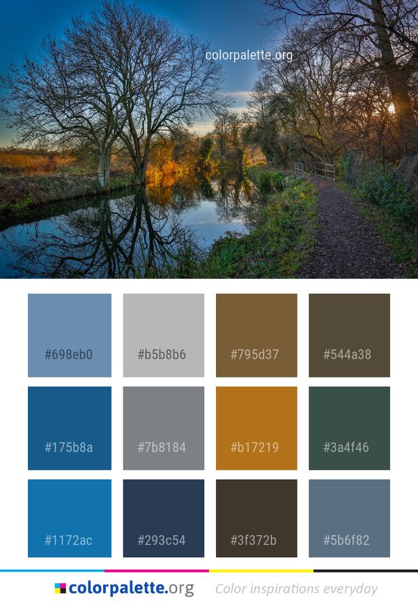 Reflection Water Waterway Color Palette