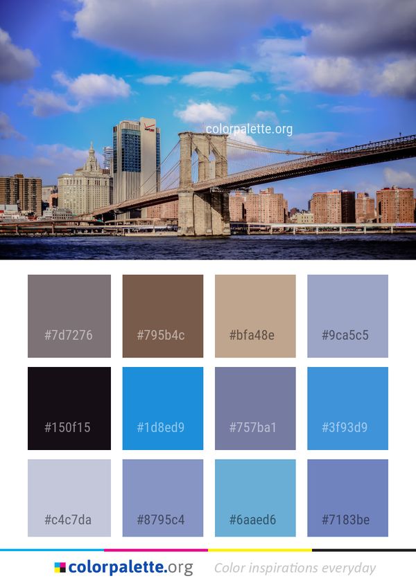 Sky Cloud Bridge Color Palette