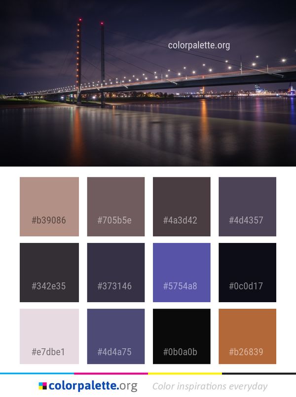 Bridge Reflection Night Color Palette