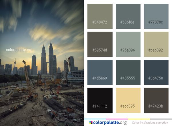 Cityscape Sky Urban Area Color Palette