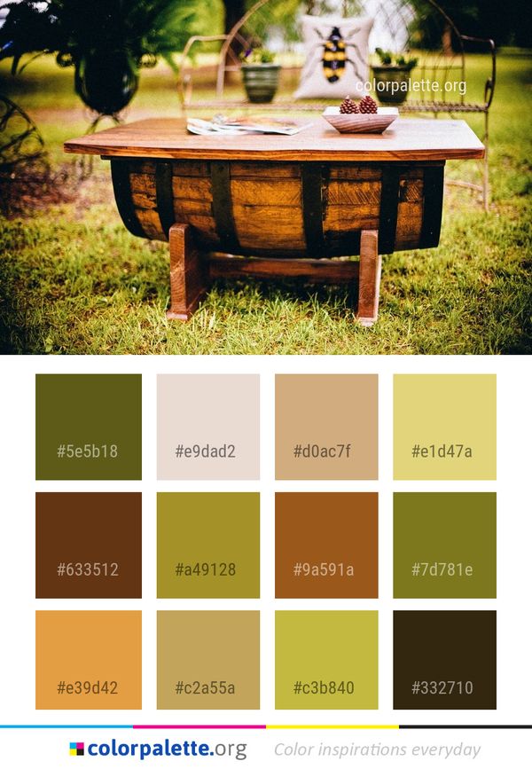 Furniture Table Grass Color Palette