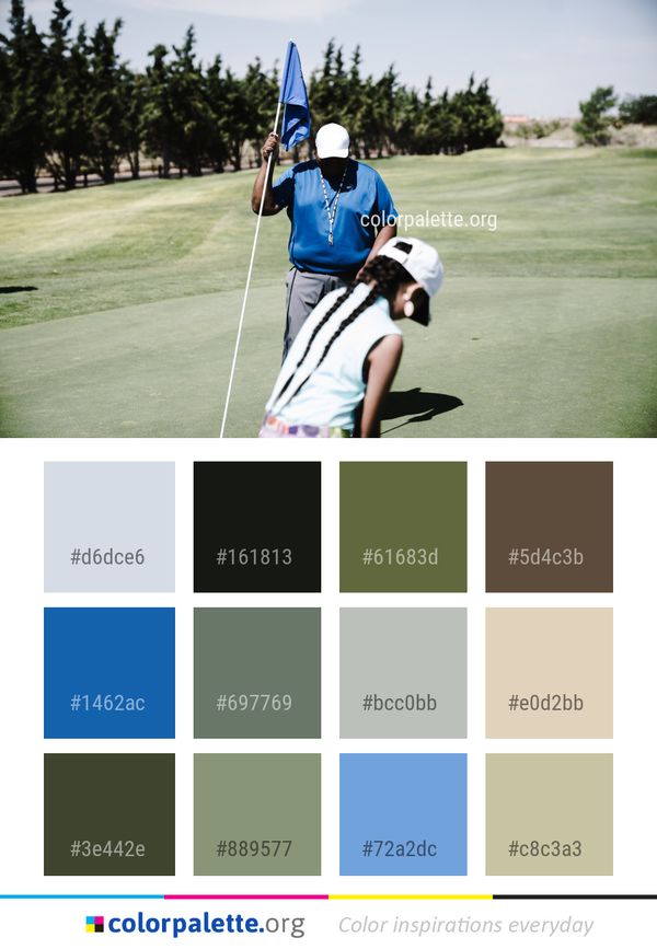Golf Golfer Outdoor Recreation Color Palette