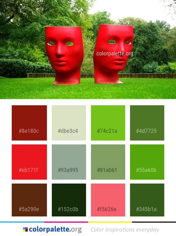 Red Green Grass Color Palette